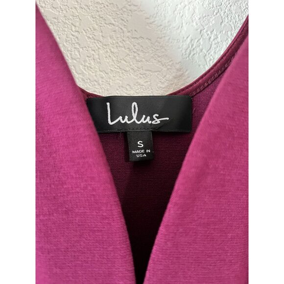 Lulus I Feel Good Skort Dress Women's Small Burgundy Fit & Flare Sleeveless - Picture 2 of 12